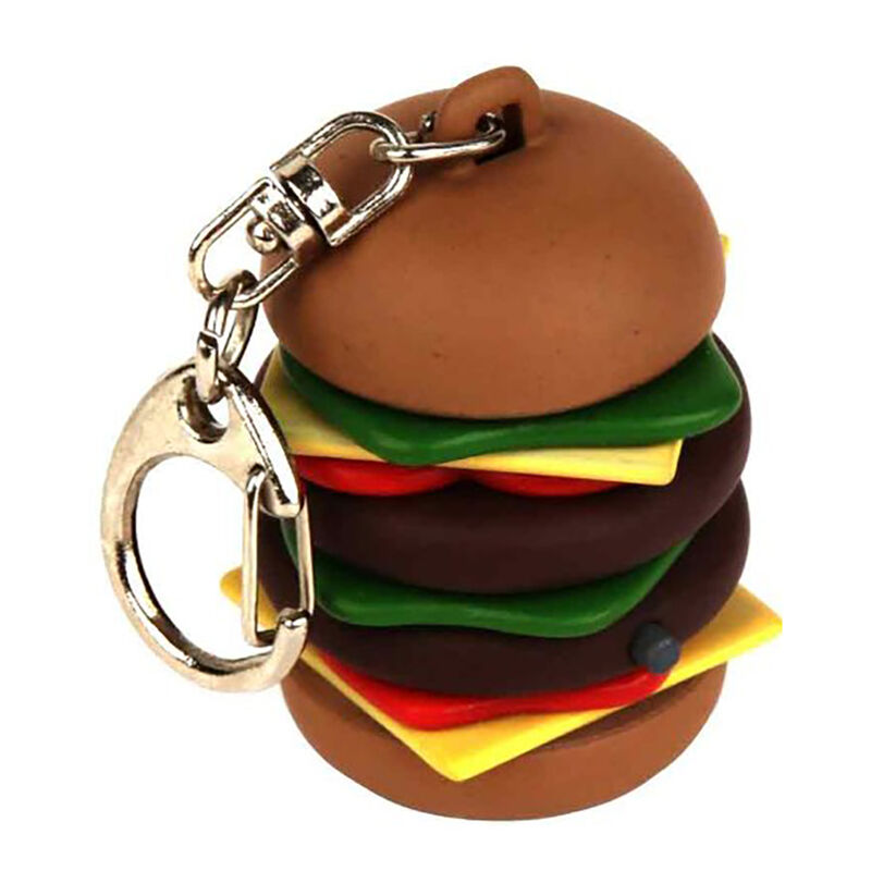 Kikkerland Hamburger Keychain With Sound image number 1