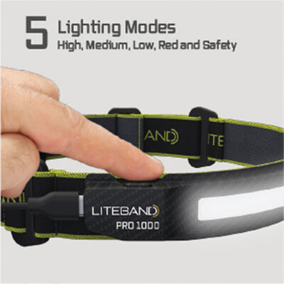 Liteband PRO 1000 LED Headlamp, Carbon Fiber