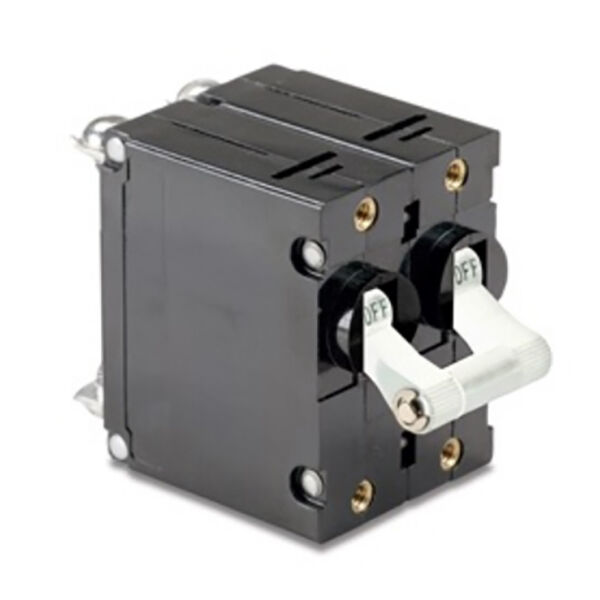 Ancor 50-Amp Magnetic Double-Pole AC/DC Circuit Breaker, White Toggle