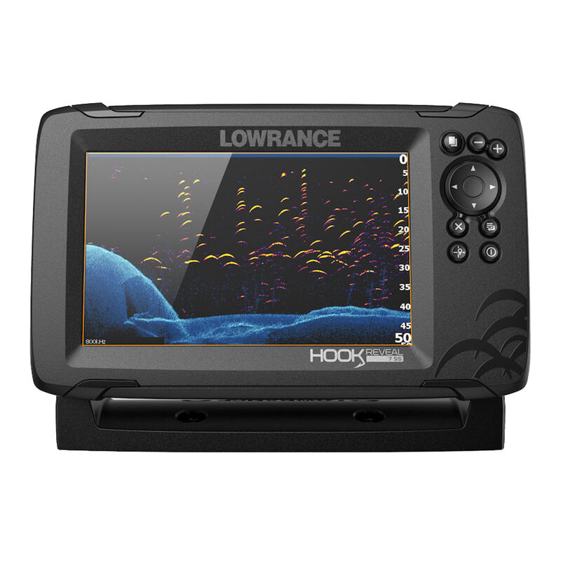 Lowrance HOOK Reveal 7 Chartplotter/Fishfinder w/SplitShot Transom Mount Transducer & US Inland Charts image number 1