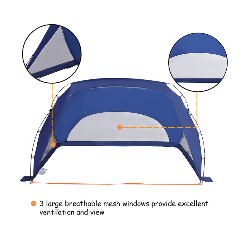 MF Studio 3-4 Person Beach Canopy and Portable Shade, Navy image number 2