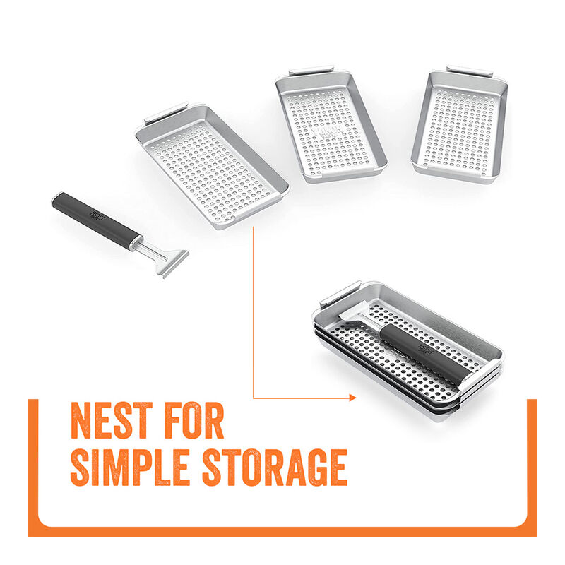 Yukon Glory BBQ 'N Serve Grill Basket Set image number 3