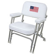 Wise Deluxe Folding Deck Chair w/Flag Logo