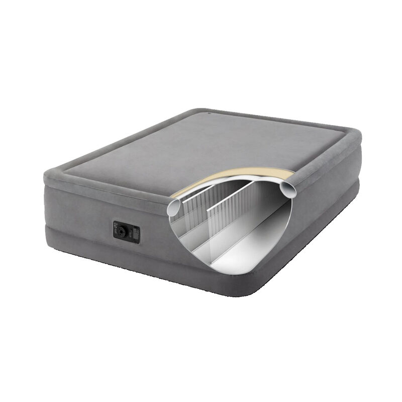 Intex Dura-Beam Foam-Top Airbed, Built-In Pump, Queen image number 4