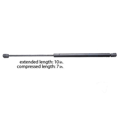 Black Powder-Coated Gas Lift Springs - 10"L extended, withstands 40 lbs.