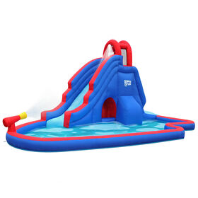 Sunny & Fun Inflatable Water Park with Slide and Water Gun