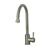 Empire Faucets Single-Lever Gooseneck Spout RV Kitchen Faucet, Brushed Nickel