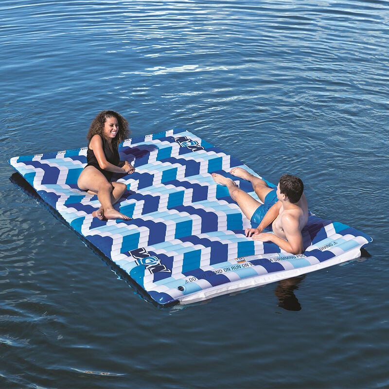 WOW Inflatable Floating Walkway, 10' x 6', Blue Chevron image number 3
