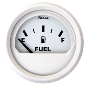 Faria 2" Dress White Series Fuel Level Gauge