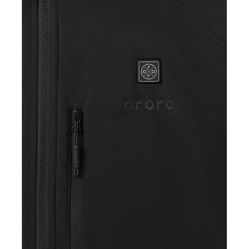 ORORO Men's Heated Softshell Vest with Lower Back Heating image number 8