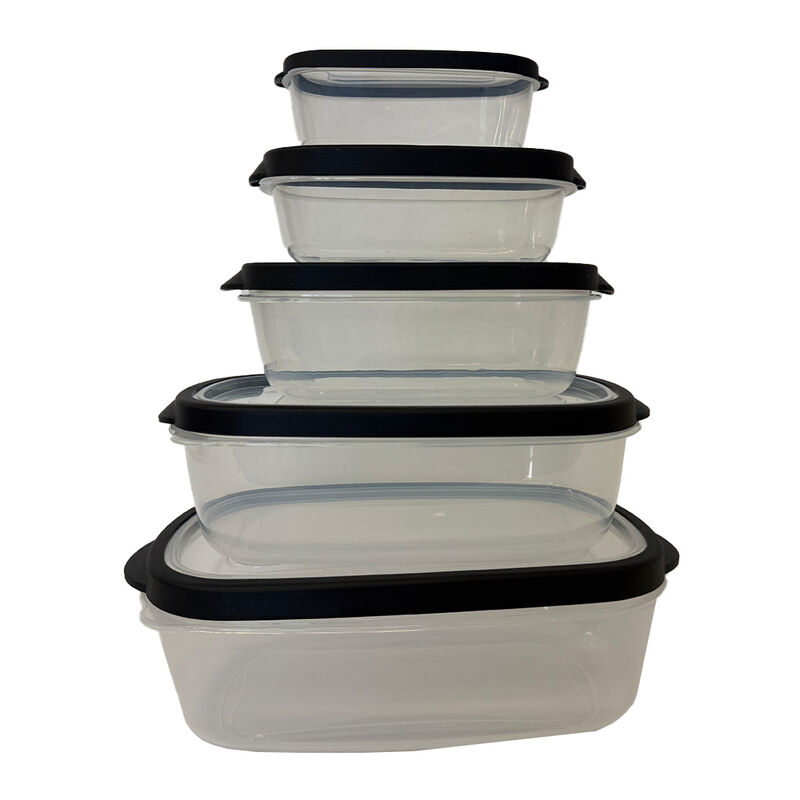 Phantom Rectangle 10-Piece Food Storage Set - Black image number 2