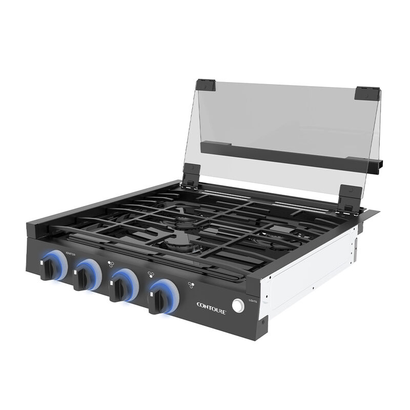 CONTOURE CT-1700BKTC 3-Burner Recessed Gas Cooktop, Stainless Steel image number 2