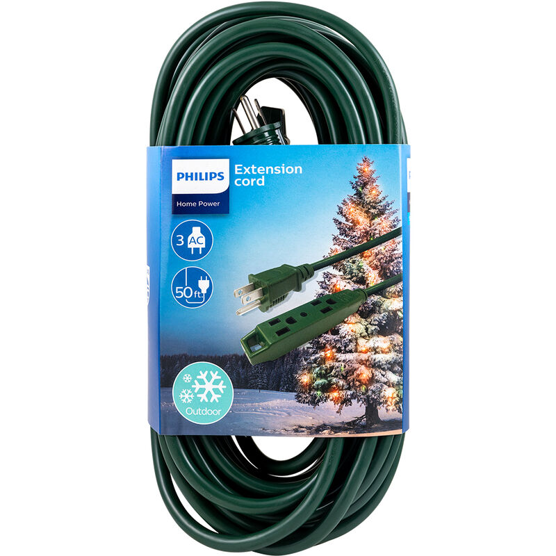Philips 3-Outlet 50' Grounded Extension Cord image number 7