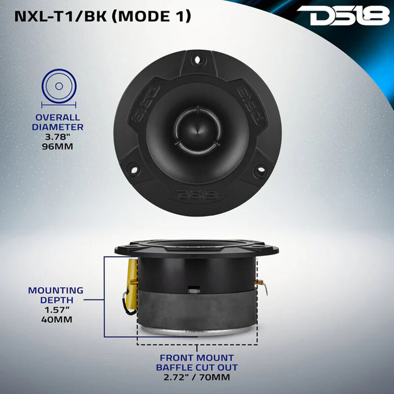 DS18 NXL-T1 3.8" Marine Super Bullet Tweeter, Pair image number 7