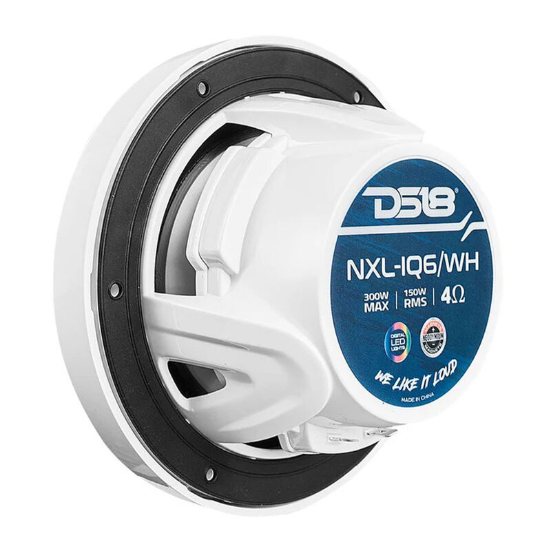 DS18 NXL-IQ6 6.5" Two-Way Coaxial Marine Speakers with LED Lights, Pair image number 5