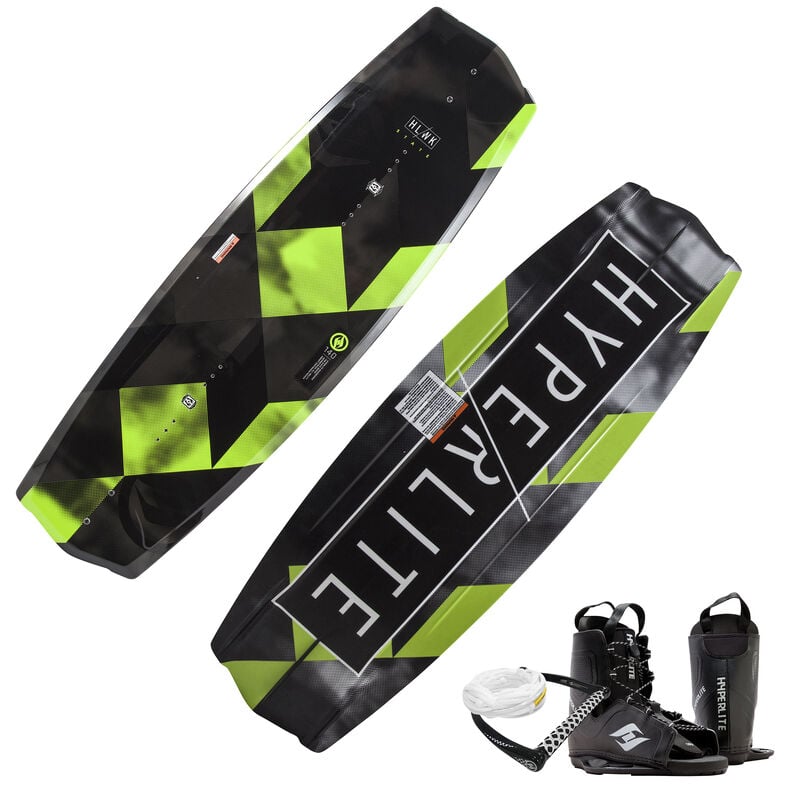 Hyperlite State 2.0 Wakeboard With Frequency Bindings, Handle, And Rope 2019 image number 1