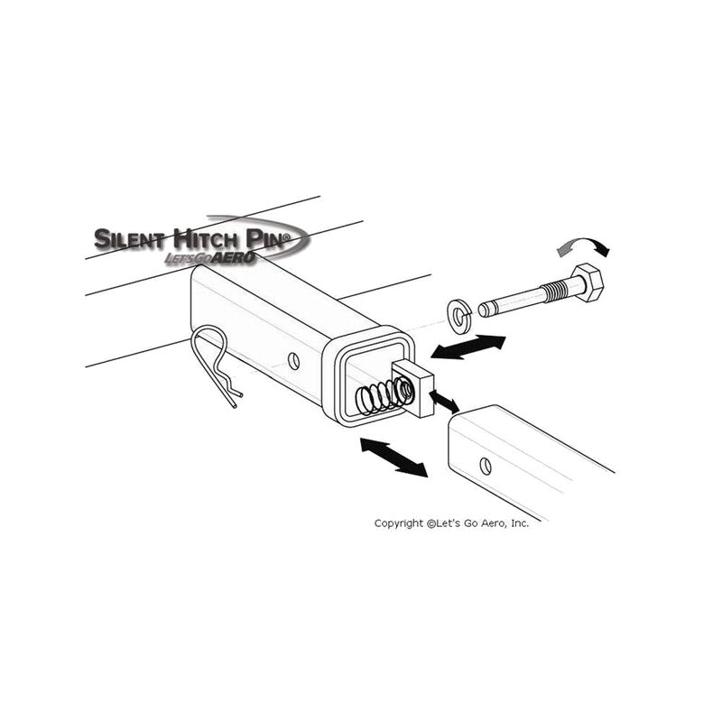 Lets Go Aero SHP359 Silent 2 inch Hitch Pin image number 4