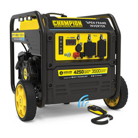 Champion 4250-Watt Wireless Remote Start RV-Ready Portable Open-Frame Inverter Generator