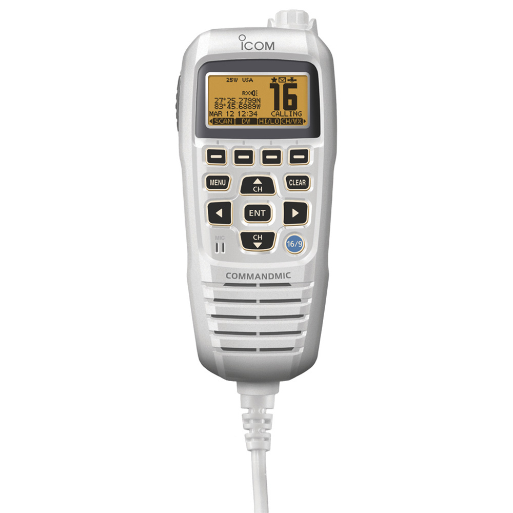 HM195 CommandMic IV w/ Yellow BlackLit LCD - Super White