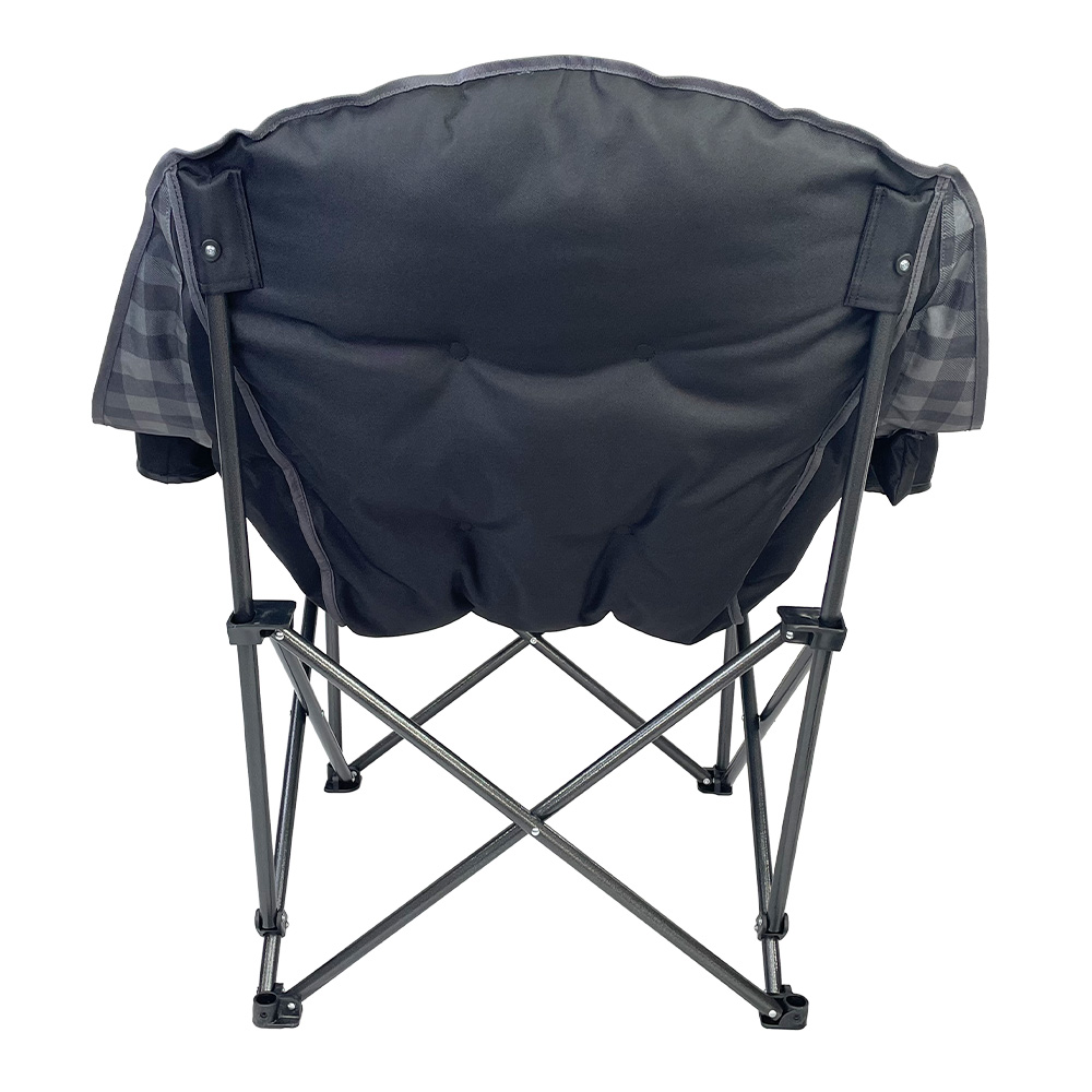 AMX Global Heated Comfort Cloud Chair—Gray Buffalo Check