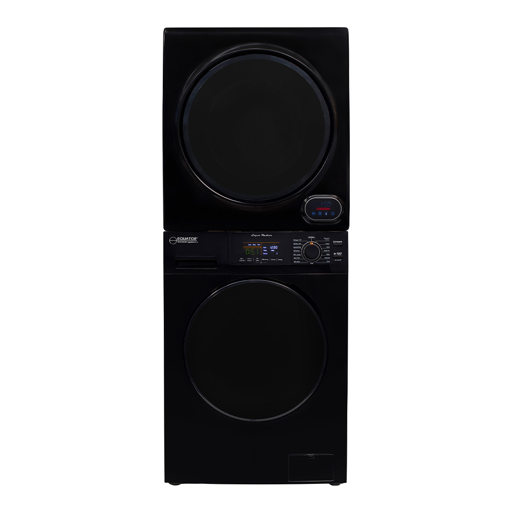 Stackable EW 826 Washer + ED 866 DL Dryer Set in Black