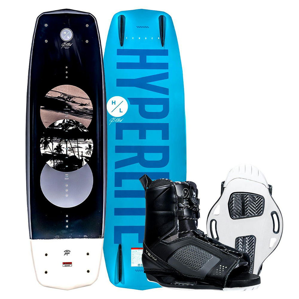 Photo of Hyperlite Sender Wakeboard with Team OT Bindings by Hyperlite