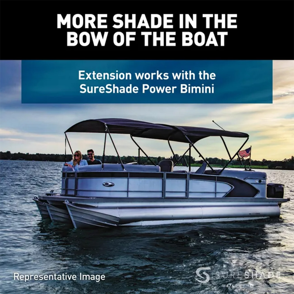 SureShade 7' Extension for Power Pontoon Bimini Top, Clear
