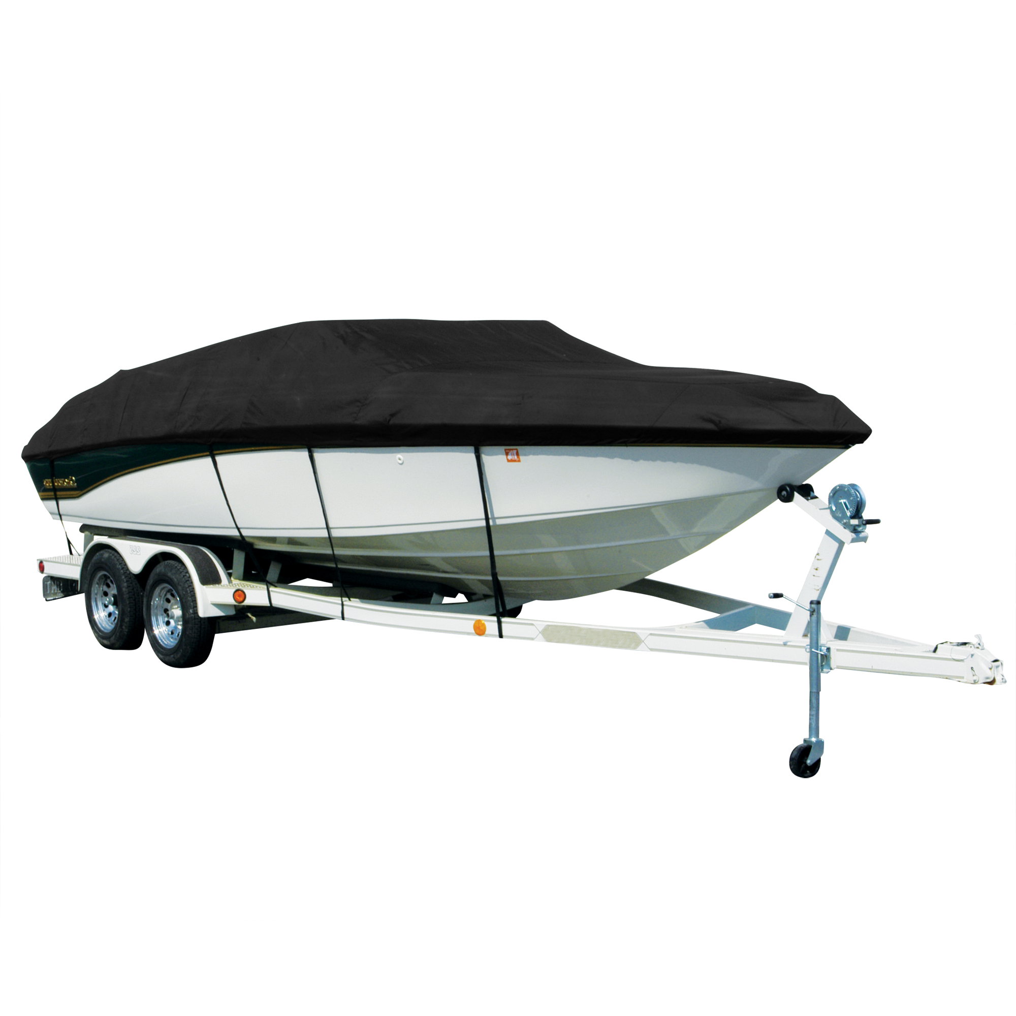Exact Fit Sharkskin Boat Cover For Moomba Boomerang Cb (Covers Swim PLATFORMm) in Black