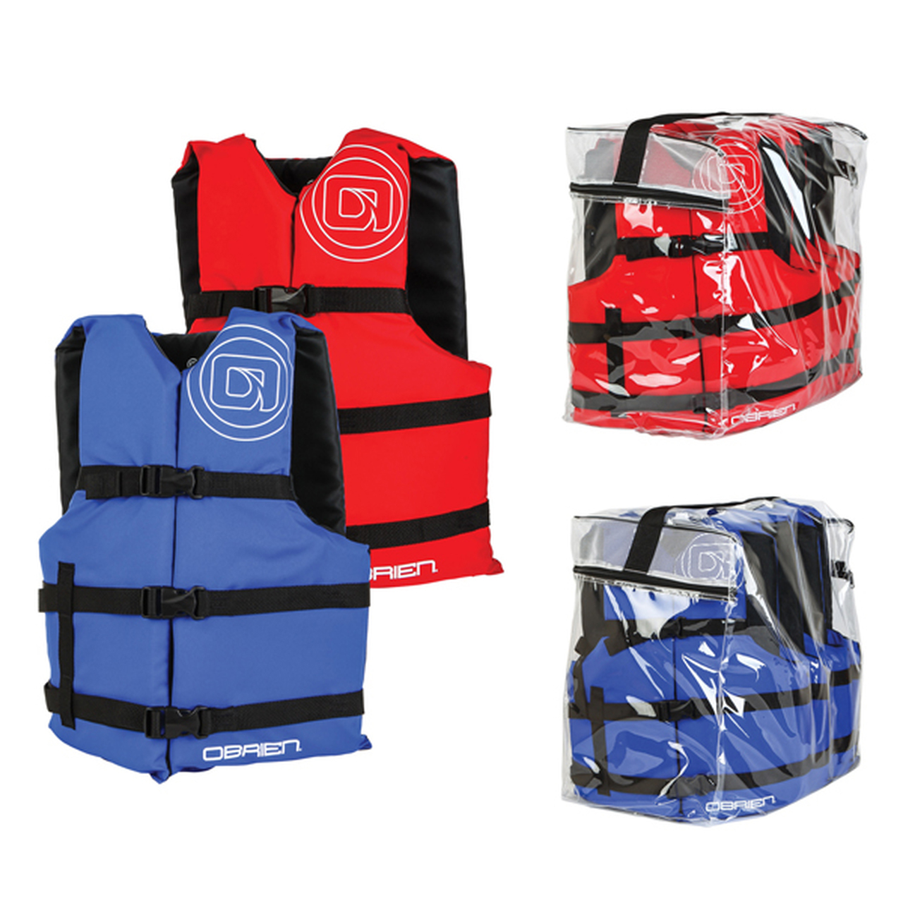 O'Brien Universal Life Jacket, 4-Pack - Red