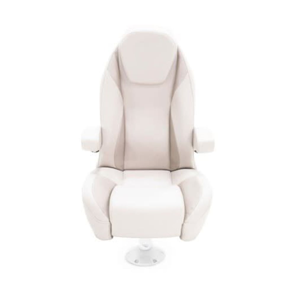 Platinum Series High Back Recliner Pontoon Helm Seat in Grey