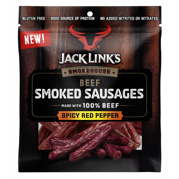 Jack Link's Spicy Red Pepper Beef Smoked Sausages