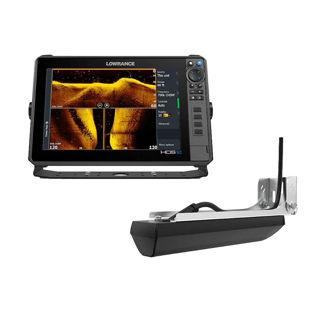 HDS PRO 12" Fishfinder Chartplotter with C-MAP Discover OnBoard and HD Transducer in White