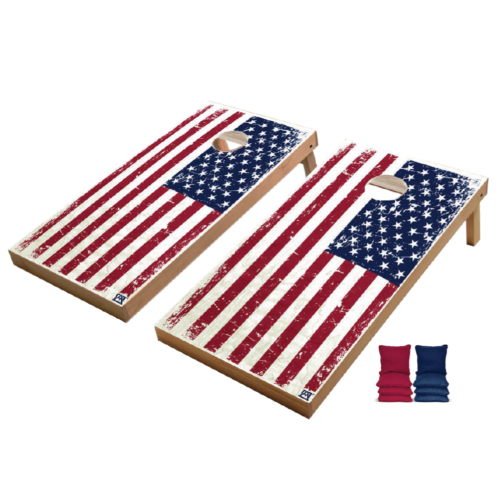 Americana Cornhole Board Set in Red
