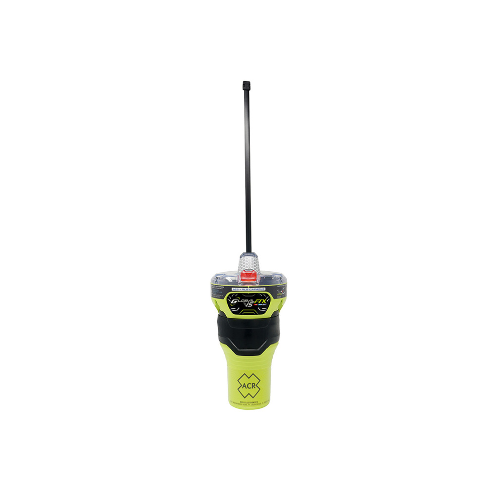 ACR GlobalFix V5 AIS EPIRB with Return Link Service, Mobile App, and Category I Float Free Bracket in Blue