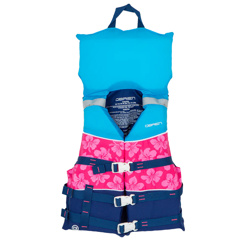 Photo of O'Brien Youth Nylon Life Jacket with Collar, Pink by O'Brien
