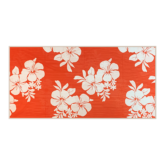 CGear Sand-Free Beach Towel, Orange Hibiscus