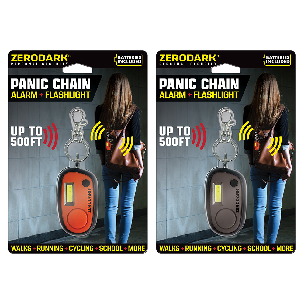 ZeroDark Panic Chain – Alarm + Flashlight, Assorted Colorway