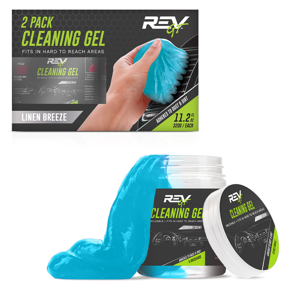 Rev Auto Cleaning Putty Magic Gel, Linen Breeze, 2-Pack