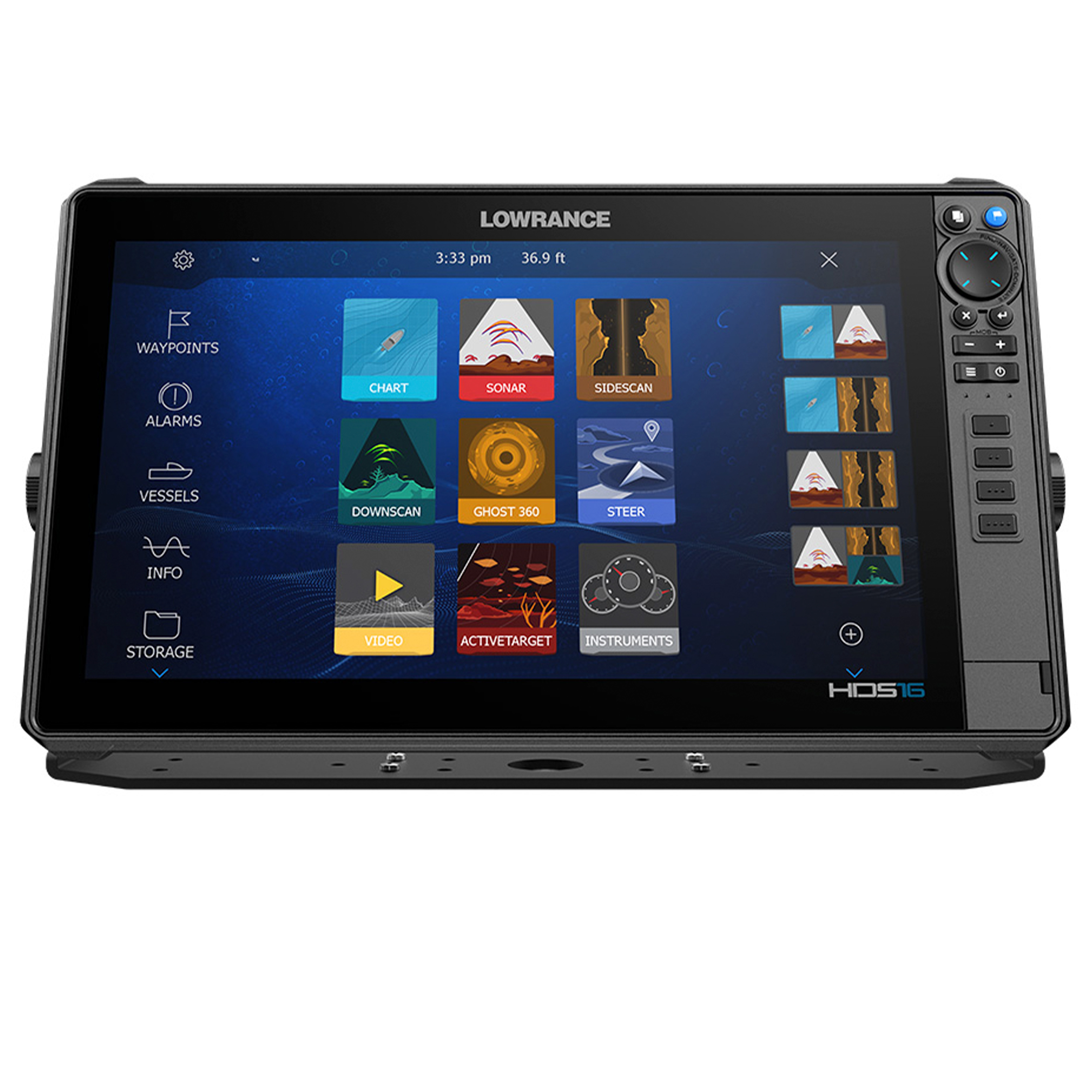 HDS PRO 16 Fishfinder Chartplotter with C-MAP Discover OnBoard, No Transducer in White