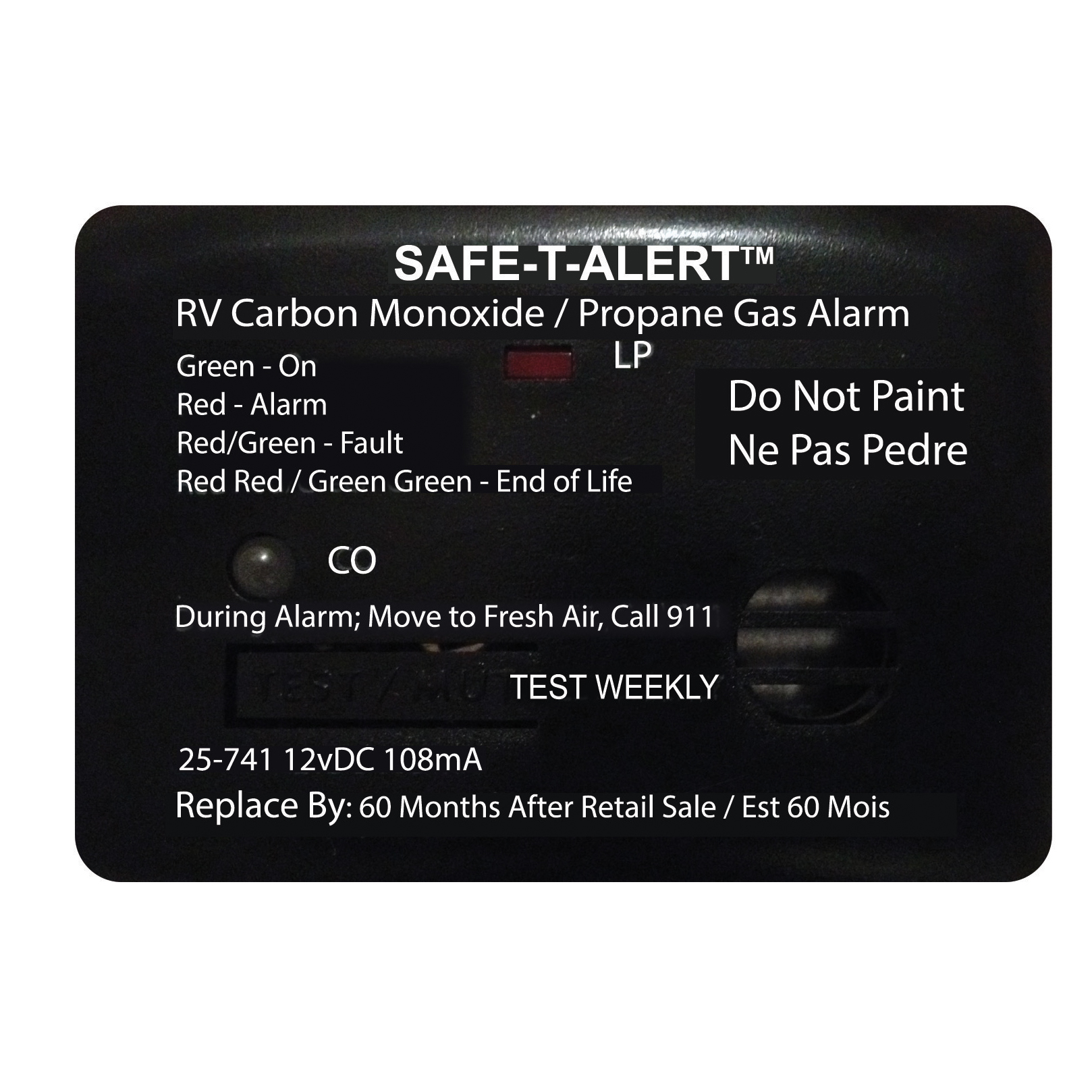 Safe-T-Alert 25 Series Mini Dual Co-Propane Alarm