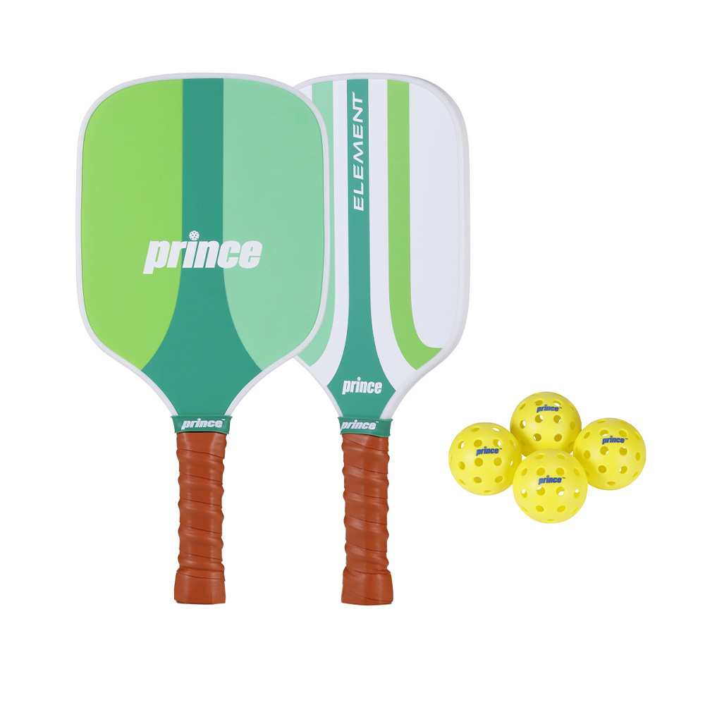 king＆prince　セット Prince Green 7-Piece Wood Pickleball Set w/ Bag