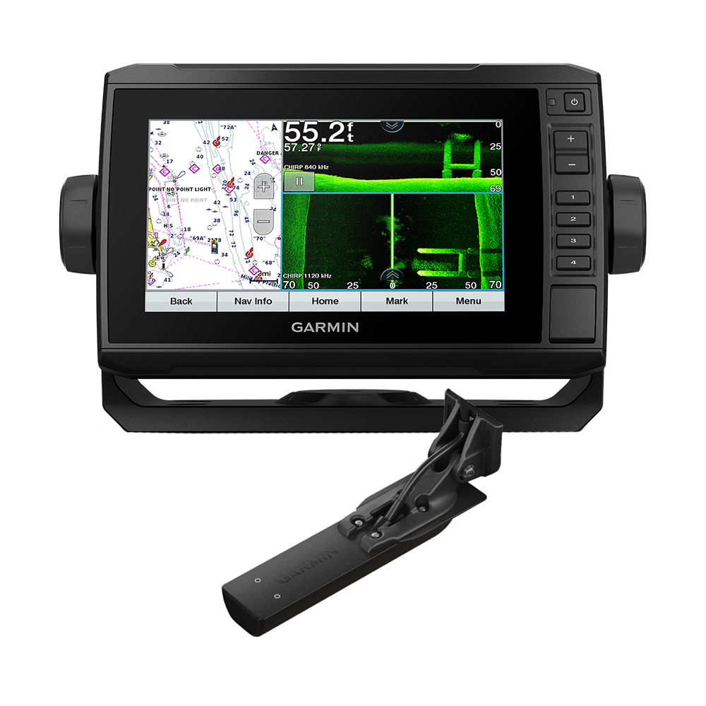 Garmin ECHOMAP UHD 74sv Combo GPS/Fishfinder - Preloaded US Offshore BlueChart; g3 w/GT56UHD-TM