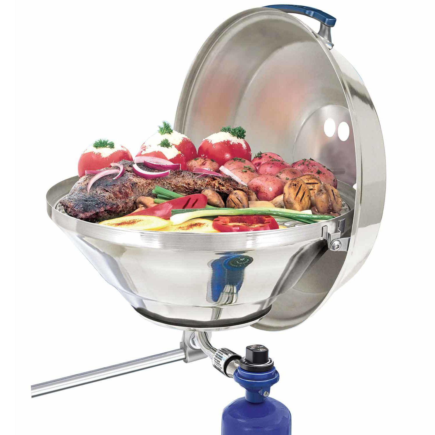 Magma Marine Kettle Gas Grill with Hinged Lid, Party Size
