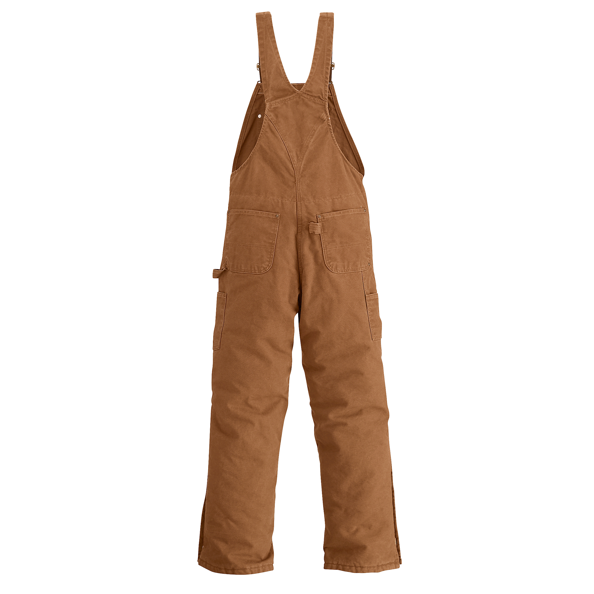 Carhartt Men's Sandstone Duck Quilt-Lined Bib Overall