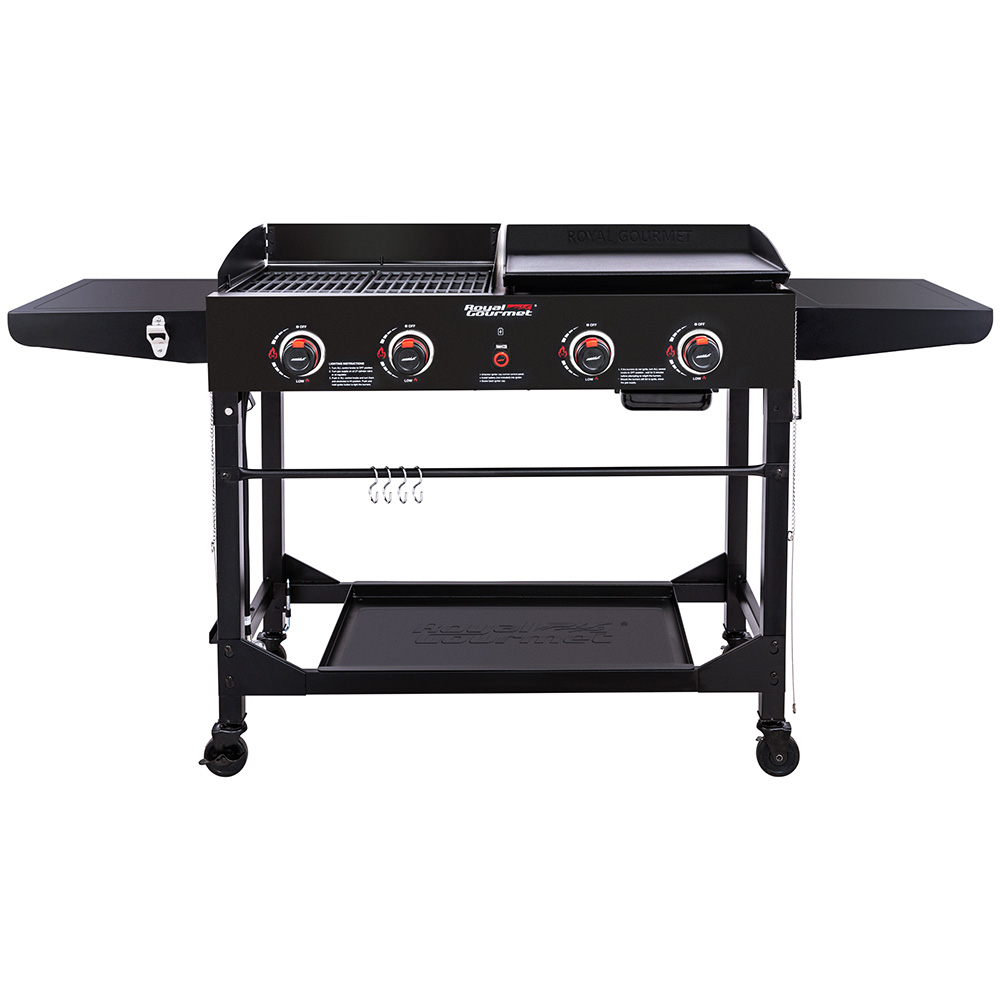 Royal Gourmet 4-Burner Portable Flat Top Gas Grill and Griddle Combo