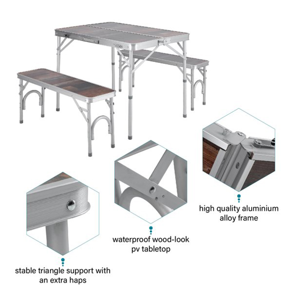 Cocam 3-Piece Folding Camping Table with Benches - $99.99 at Overton's