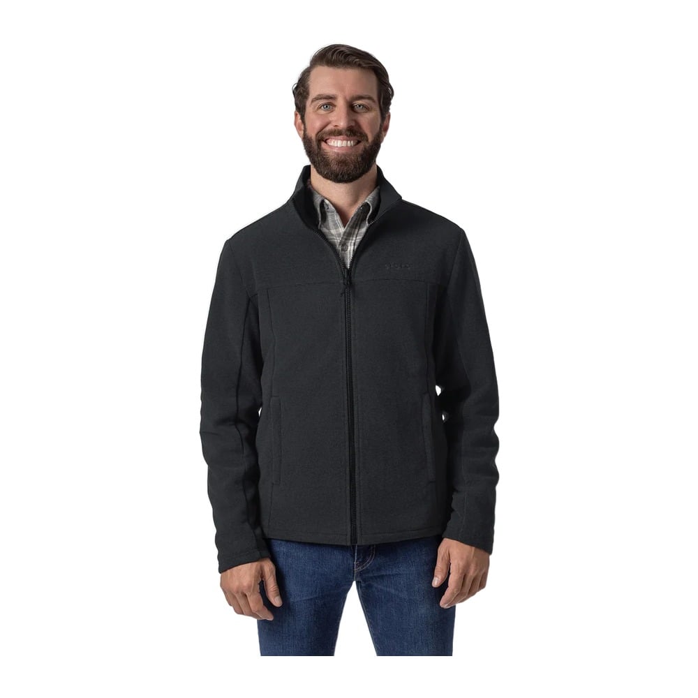River Ridge Men's Heated Fleece Liner Jacket with Rechargeable Battery in Black