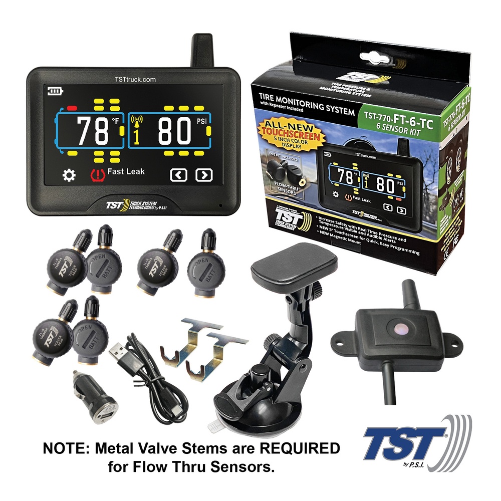 770 Series 6 Flow-Thru TPMS System w/ Color Display & Repeater