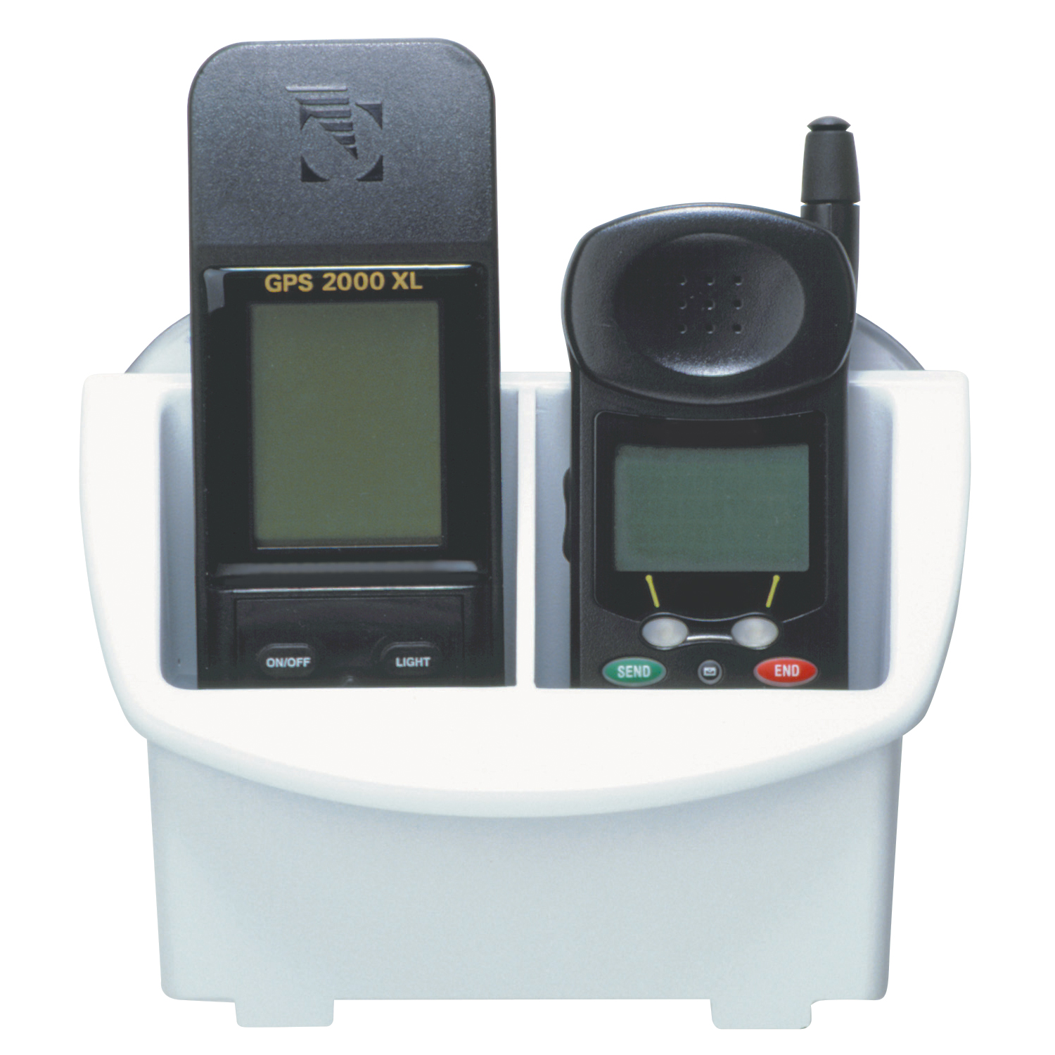 BoatMates Nautical Storage Solutions GPS/Cell Phone Caddy, White