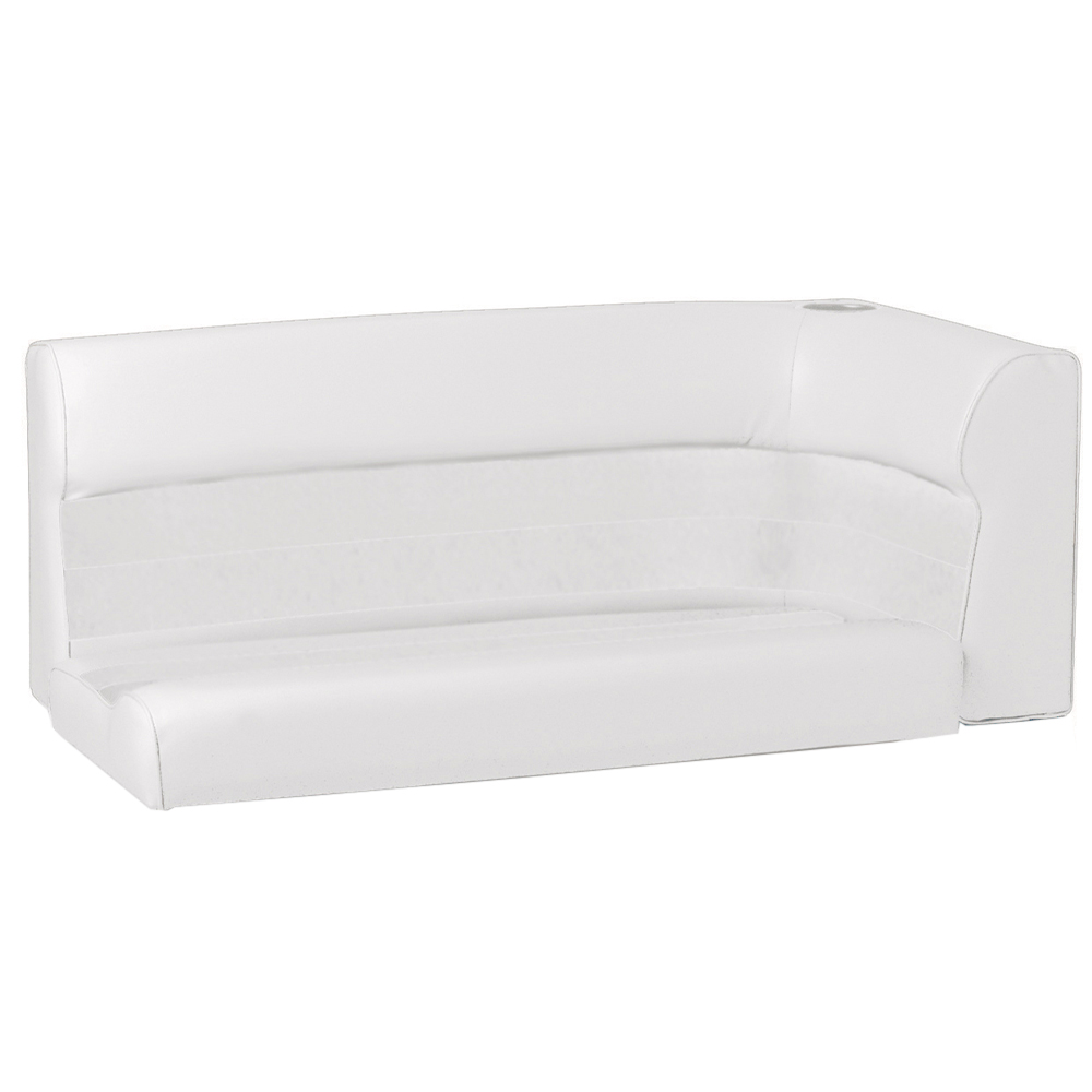 Toonmate Deluxe Corner Pontoon Couch Left Side White